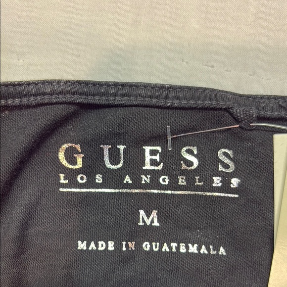 Guess Vintage 90s Stonewashed Black Graphic 3/4 Sleeve Tee Size Medium - Picture 2 of 12